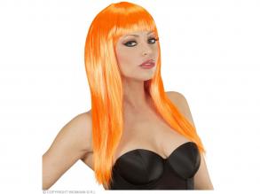 Narancssárga hosszú, egyenes paróka