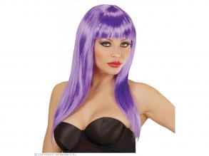 Lila hosszú, egyenes paróka