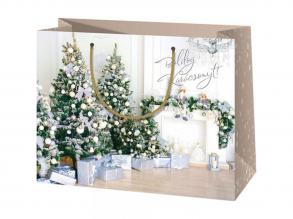 Boldog Karácsonyt közepes méretű ajándéktáska 18x23x10cm-es