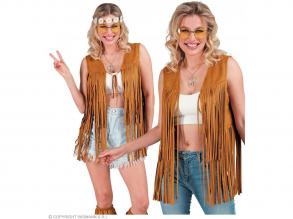 Hippie mellény combig érő női jelmez