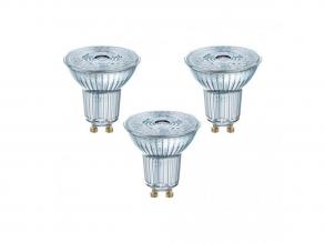 OSRAM Base 230V LED PAR16 spot, plasztik ház, 4,3W 350lm 2700K GU10 - 3 db-os szett