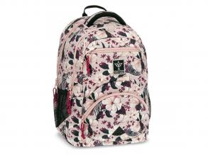 Ars Una: Flowery Pink virágos ergonomikus iskolatáska, hátizsák 33x45x24cm
