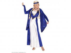 Reneszánsz királynő kék női jelmez