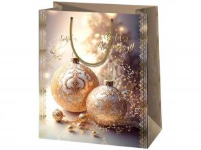 Cardex: Arany díszek normál méretű ajándéktáska 11x6x14cm