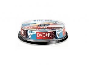 Philips DVD+R 4,7GB Cake Box 10db/csomag lemez