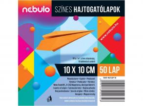 Nebulo: Színes hajtogatólap 50 lapos 10x10cm 80g