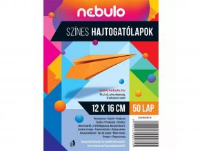 Nebulo: Színes hajtogatólap 50 lapos 12x16cm 80g