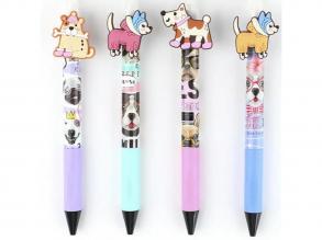 Nebulo: Darling Dogs kutya mintás radírozható nyomógombos zselés toll több változatban 1db