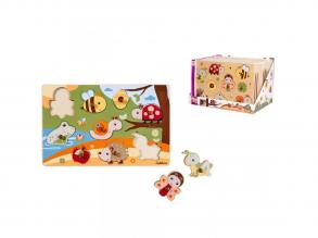 Eichhorn: Fa állatos fogantyús puzzle többféle változatban 1db - Simba Toys