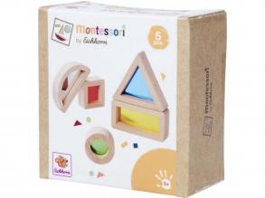 Eichhorn: Fa Montessori Színes Ablakos Formák  Érzékelésfejlesztő építőszett - Simba Toys