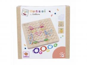 Eichhorn: Fa Montessori Geoboard  Formák, fantázia és finommotorika fejlesztése - Simba Toys