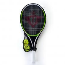 Teniszütő és labda tartóban zöld színben