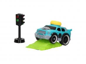 Autó fénnyel és hanggal - rámpa+jelzőlámpa