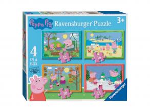 Peppa Malac évszakok puzzle, 4in1