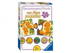 Állatok és kicsinyeik puzzle, 9x2db