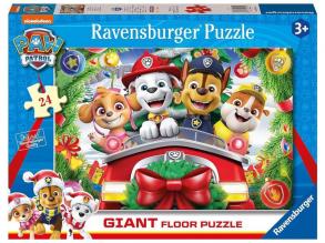 Puzzle 24 db - Mancs Őrjárat karácsonya