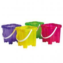 csillámos vár alakú vödör, 1 darab