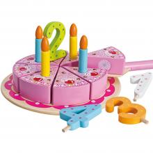 Fa születésnapi torta kiegészítőkkel, 18 részes