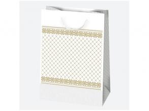 IRIS LUX ajándéktasak, különböző mintákkal, arany, 230x320x110 mm