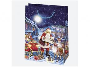 IRIS Karácsonyi ajándéktasak, 345x480x130 mm, különböző színekben és mintával