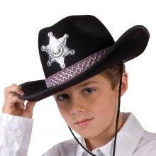 Gyermek fekete sheriff kalap