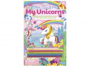 Csillogó homokkép készítő Unikornis