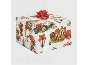 IRIS Karácsonyi tekercses csomagolópapír, 200x70cm, különböző mintákkal, 60g/m2