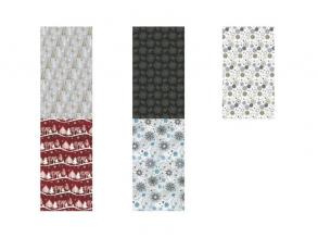 IRIS Karácsonyi tekercses csomagolópapír, 200x70cm, különböző mintákkal, 60g/m2