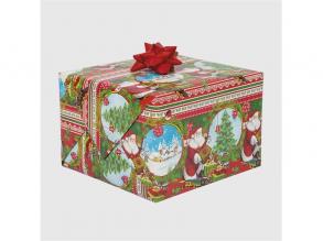 IRIS Karácsonyi tekercses csomagolópapír, 200x70cm, különböző mintákkal, 60g/m2