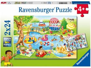 Puzzle 2x24 db - Szabadidő a tengerparton