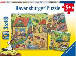 Puzzle 3x49 db - Élet a farmon