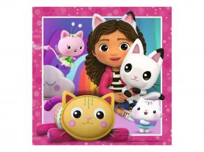 Gabby's Dollhouse puzzle, 3x49 darab.