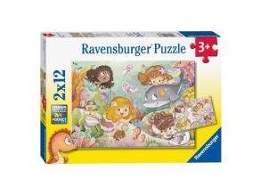 Ravensburger Puzzle - Kis tündérek és sellők, 2x12db