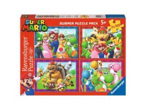 Ravensburger puzzle Super Mario 4 in 1, 4x 100 darabos