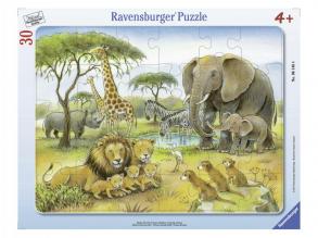 Puzzle 30 db - Afrikai állatvilág