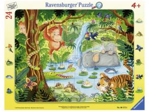 A dzsungelben 24 darabos puzzle