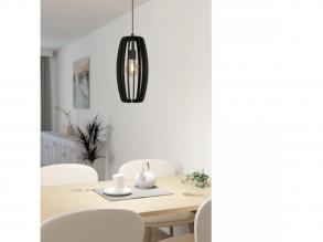 EGLO , 900504 , BAJAZZARA , függesztett lámpa , E27 , 1X40W , IP20 , fekete