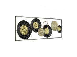 EGLO Living, 426008, NUMAZU, Fali Dekoráció, Fekete, Arany