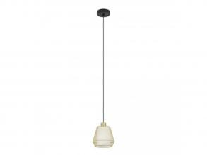 EGLO , 900896 , CIUDADELA , függesztett lámpa , E27 , 1X40W , IP20 , csiszolt réz, fehér