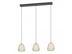 EGLO , 900897 , CIUDADELA , függesztett lámpa , E27 , 3X40W , IP20 , csiszolt réz, fehér