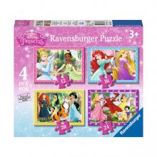 Disney Princess Puzzle, 4 in 1/de