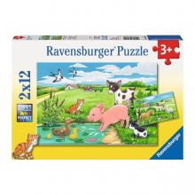Fiatal állatok a vidéken 2x12 darabos puzzle