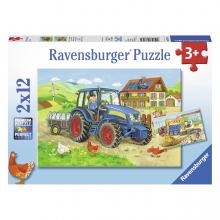 Építési terület és tanyasi gazdaság kirakó, 2x12 db, Ravensburger