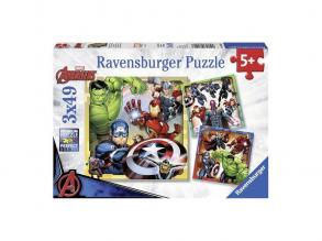 Bosszúállók kirakó, 3x49 db, Ravensburger