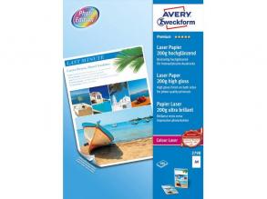 Avery 2798 200g fényes lézer 100lap/csomag fotópapír