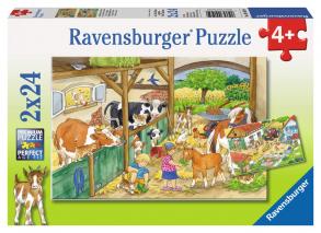 Puzzle 2x24 db - Tanyasi élet - Ravensburger