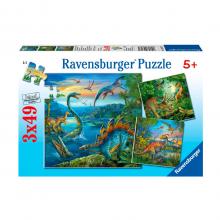 Dinoszaurusz puzzle, 3x49 darabos