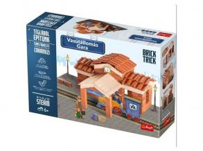Brick Trick Téglából építünk: Vasútállomás építőjáték - Trefl