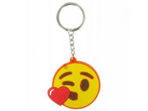 Emoji szíves csókot dobó kulcstartó