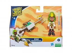 Star Wars: Fiatal Jedik kalandjai - Kai Brightstar figuraszett fogattal 7,5cm - Hasbro